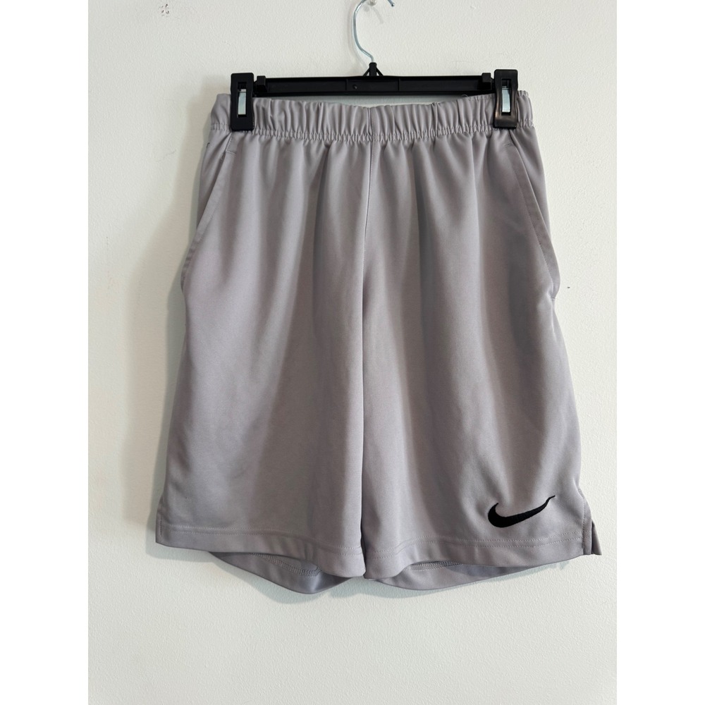 Nike Dri-FIT Athletic Training Shorts Womens Size Small Gray Elastic Waist